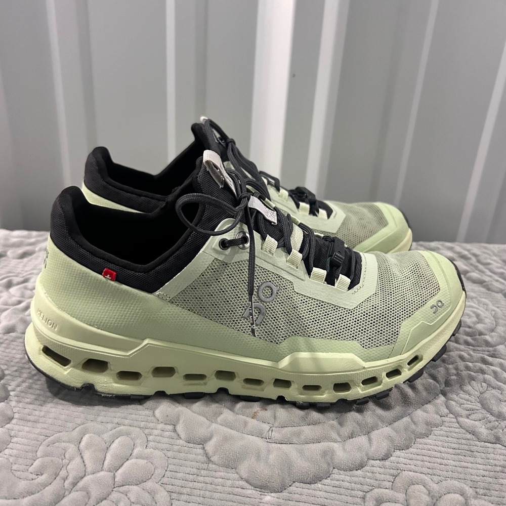 On Cloudultra Trail Running Shoes Lime Black Helion CloudTec Missiongrip Sz 8